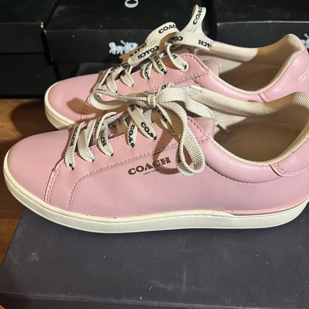 Coach tennis sneakers super cute pink. - Picture 1 of 5